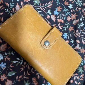 Portland leather mustard bifold wallet